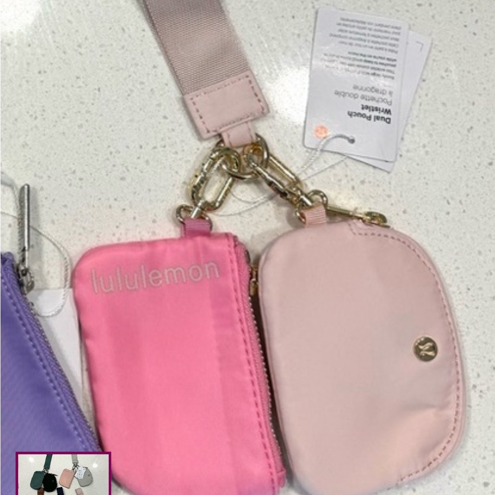 Pink dual pouch lulu